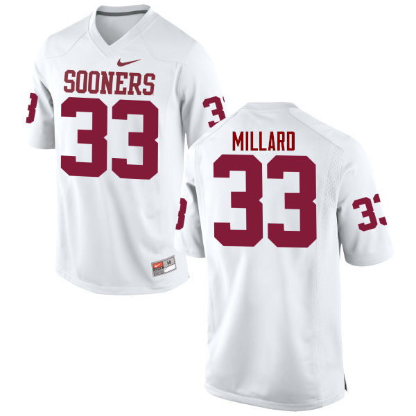 Men Oklahoma Sooners #33 Trey Millard College Football Jerseys Game-White - Click Image to Close